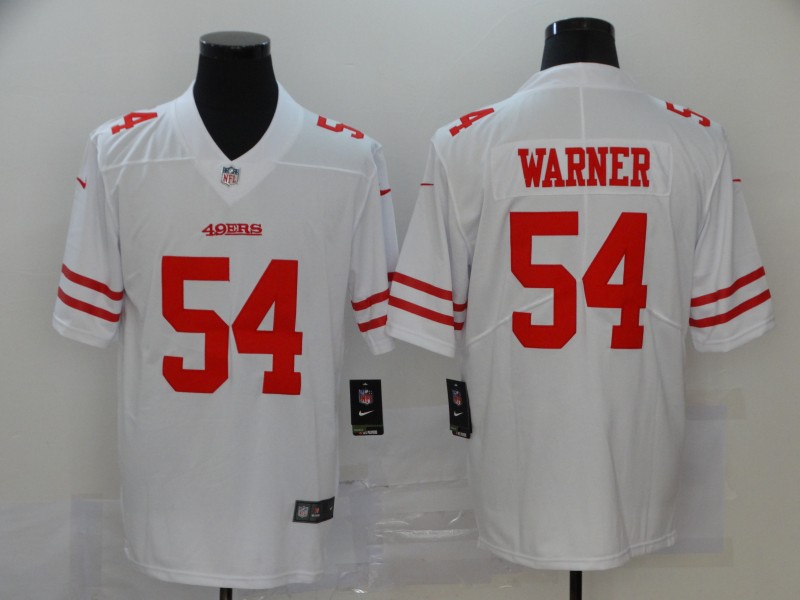 Men's San Francisco 49ers Fred Warner #54 White Jersey